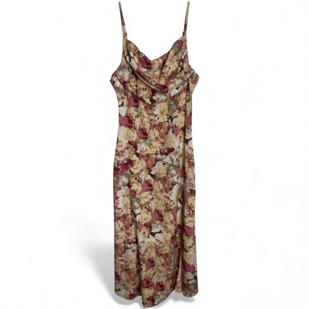 Floral Maxi Dress with Side Slit - Fiemaoves - S